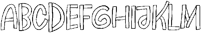Pinepola Outline otf (400) Font UPPERCASE