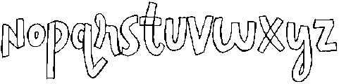 Pinepola Outline otf (400) Font LOWERCASE