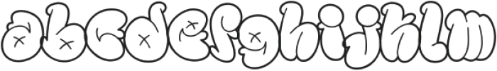 Pineys Outline otf (400) Font LOWERCASE