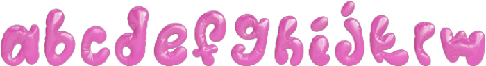 Pinkcore Inflated otf (400) Font UPPERCASE