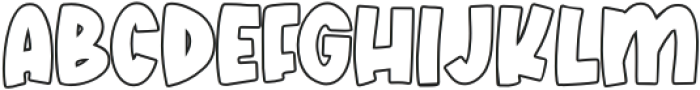 Pipsqueak Outline otf (400) Font UPPERCASE