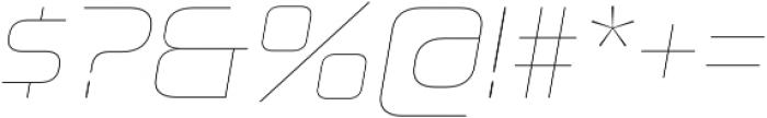 Pirulen UltraLight Italic otf (300) Font OTHER CHARS