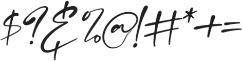Pitchy Signature Italic ttf (400) Font OTHER CHARS