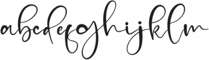 Pitchy Signature ttf (400) Font LOWERCASE