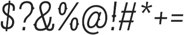 Pitmaster Extra Light Italic otf (200) Font OTHER CHARS