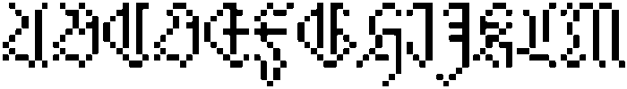 PixGothics Regular otf (400) Font UPPERCASE