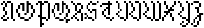 PixGothics Regular otf (400) Font UPPERCASE