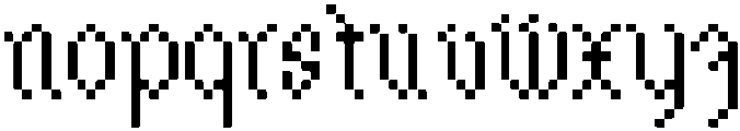 PixGothics Regular otf (400) Font LOWERCASE