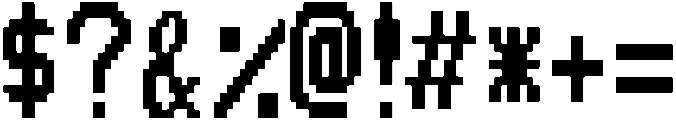 Pixel Forge Regular otf (400) Font OTHER CHARS
