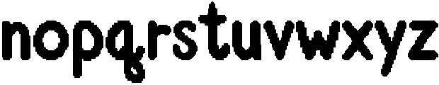 Pixel Regular otf (400) Font LOWERCASE
