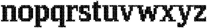 Pixel Serif CrossXL otf (400) Font LOWERCASE