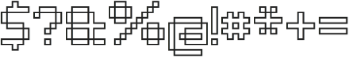 Pixelar Outline Regular otf (400) Font OTHER CHARS