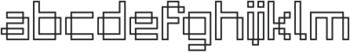 Pixelar Outline Regular otf (400) Font LOWERCASE