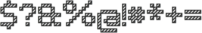 Pixelar Outline Textured Regular otf (400) Font OTHER CHARS