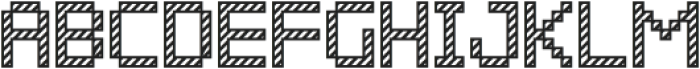 Pixelar Outline Textured Regular otf (400) Font UPPERCASE