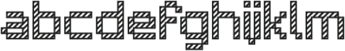 Pixelar Outline Textured Regular otf (400) Font LOWERCASE