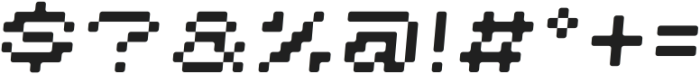 Pixelnerd Curved Italic otf (400) Font OTHER CHARS