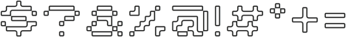 Pixelnerd Curved Stencil otf (400) Font OTHER CHARS