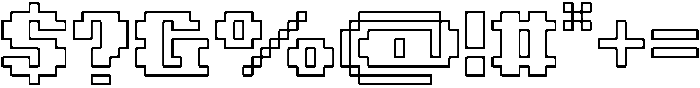 Pixiel Outline otf (400) Font OTHER CHARS