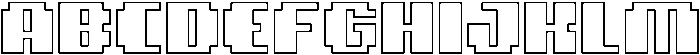 Pixiel Outline otf (400) Font UPPERCASE
