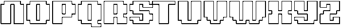 Pixiel Outline otf (400) Font UPPERCASE