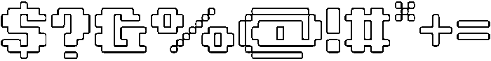 Pixiel Rounded Outline otf (400) Font OTHER CHARS
