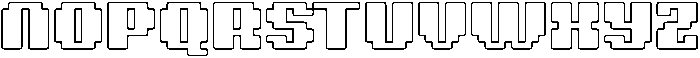 Pixiel Rounded Outline otf (400) Font UPPERCASE