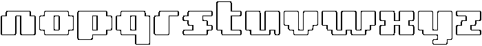 Pixiel Rounded Outline otf (400) Font LOWERCASE