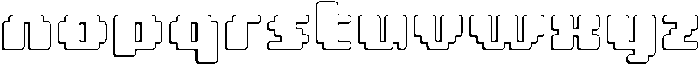 Pixiel Rounded Shadow otf (400) Font LOWERCASE