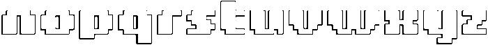 Pixiel Shadow otf (400) Font LOWERCASE