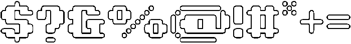Pixiel Soft Outline otf (400) Font OTHER CHARS