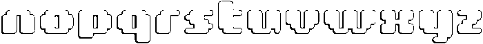 Pixiel Soft Shadow otf (400) Font LOWERCASE