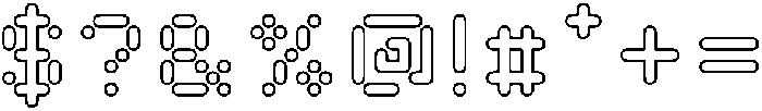 Pixora Circular Outline otf (400) Font OTHER CHARS