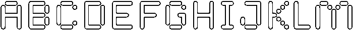 Pixora Circular Outline otf (400) Font UPPERCASE