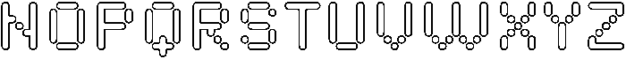 Pixora Circular Outline otf (400) Font UPPERCASE