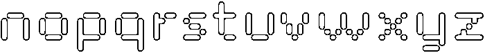 Pixora Circular Outline otf (400) Font LOWERCASE