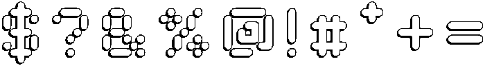 Pixora Circular Shadow otf (400) Font OTHER CHARS