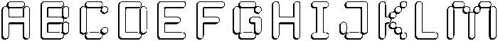 Pixora Circular Shadow otf (400) Font UPPERCASE
