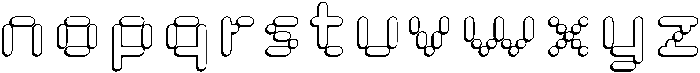 Pixora Circular Shadow otf (400) Font LOWERCASE