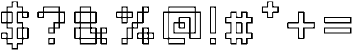 Pixora Outline otf (400) Font OTHER CHARS