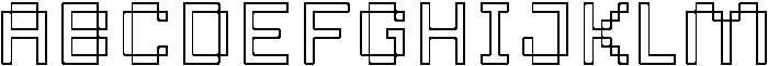 Pixora Outline otf (400) Font UPPERCASE