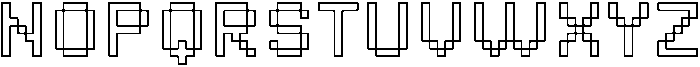 Pixora Outline otf (400) Font UPPERCASE
