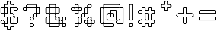 Pixora Rounded Outline otf (400) Font OTHER CHARS