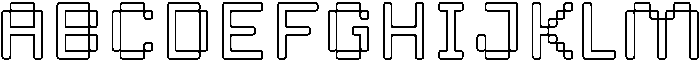 Pixora Rounded Outline otf (400) Font UPPERCASE