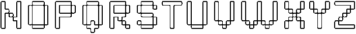 Pixora Rounded Outline otf (400) Font UPPERCASE