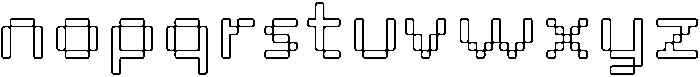 Pixora Rounded Outline otf (400) Font LOWERCASE