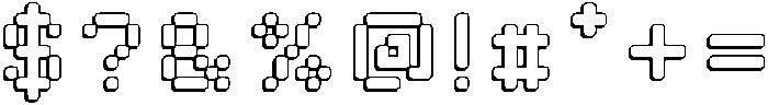 Pixora Rounded Shadow otf (400) Font OTHER CHARS