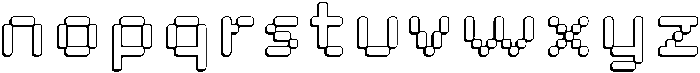 Pixora Rounded Shadow otf (400) Font LOWERCASE