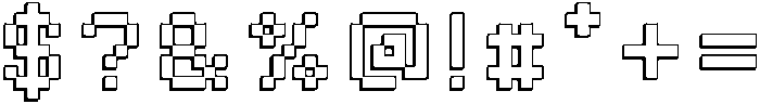Pixora Shadow otf (400) Font OTHER CHARS