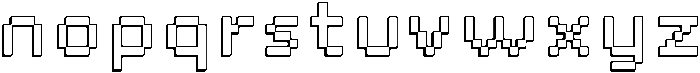 Pixora Shadow otf (400) Font LOWERCASE